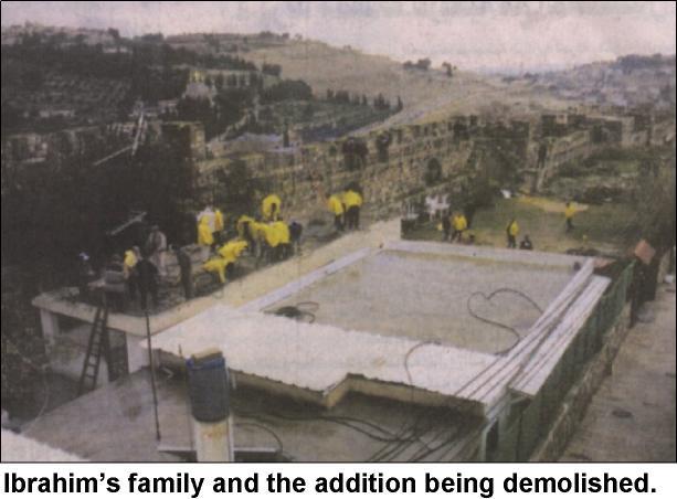 The Jewish Municipality of occupied Jerusalem demolishes a housing unit in the old city and forces the owner to pay