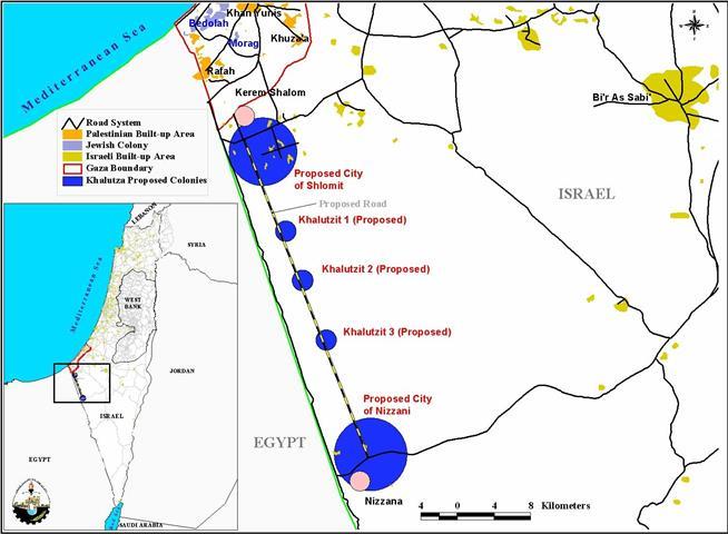 Plan for five new Settlements in Rimal Haloutza near the Egyptian borders…!