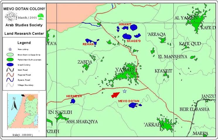 The Palestinian town of Araba becomes under Israeli army attack