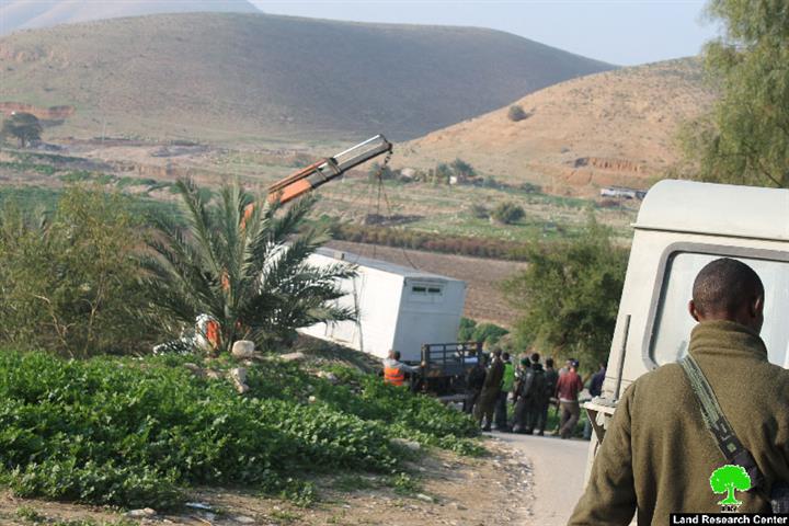 هدم عدداً من البركسات والخيام في قرية الجفتلك / محافظة أريحا