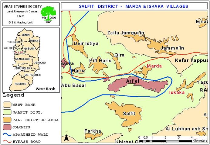 Works in the Segregation Wall resumed in Marda village – Salfit Governorate