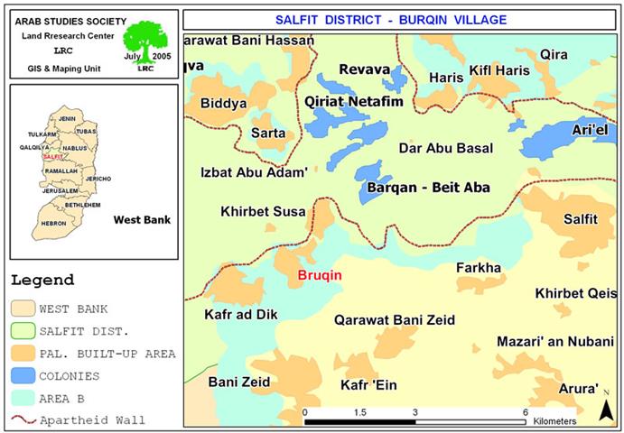 Bruqin’s people and nature are hit by pollution coming from neighboring Israeli Settlements