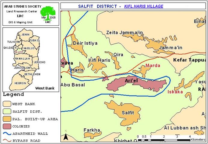 More lands of Kifl Haris village are taken for the Segregation Wall – Salfit Governorate
