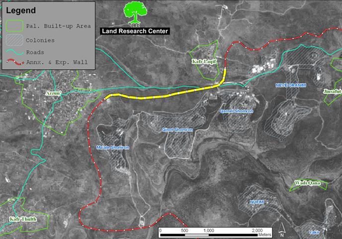 Resumption of Wall construction in the biggest finger-like corridor in the West Bank