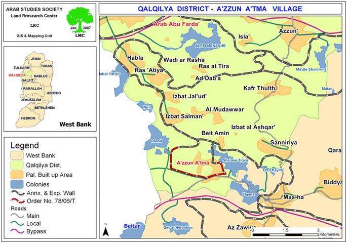 A New Section of the Segregation Wall is being constructed in Azzun Atma