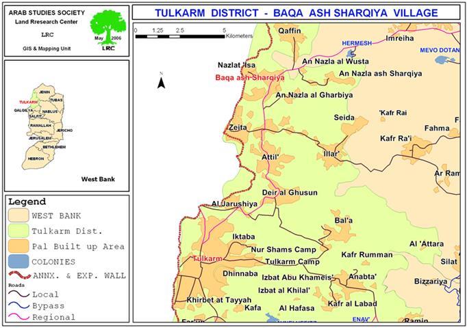 Israeli Occupation Forces Tighten its Siege on the Village of Baqa Ash Sharqiya Tulkarem Governorate