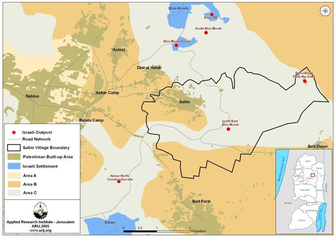 Another Israeli violation against the village of Salem