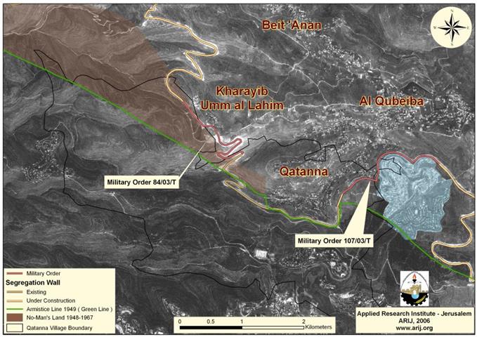 The effects of the Israeli practices on the Palestinian village of Qatanna !!