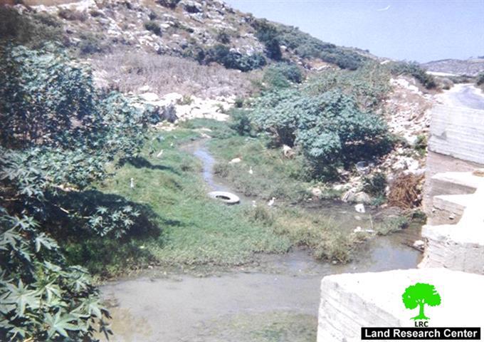 Israeli settlements transform Wadi Beit Amin into a highly polluted area