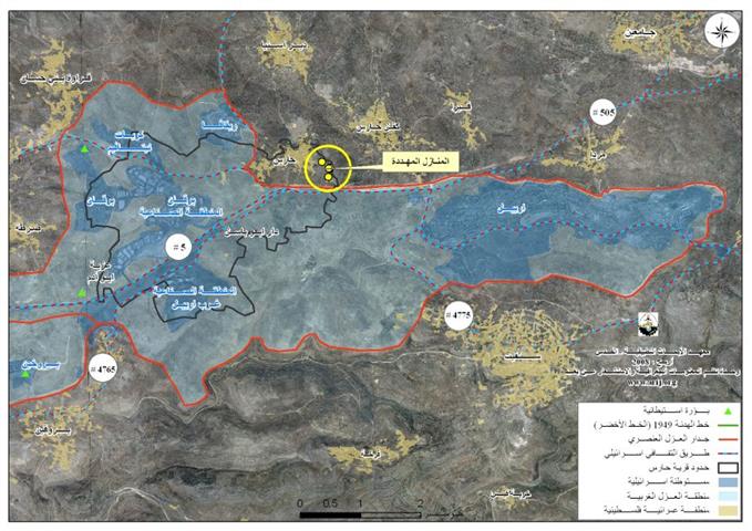 الاحتلال الإسرائيلي يسلم ستة إخطارات بوقف البناء الفلسطيني في قرية حارس