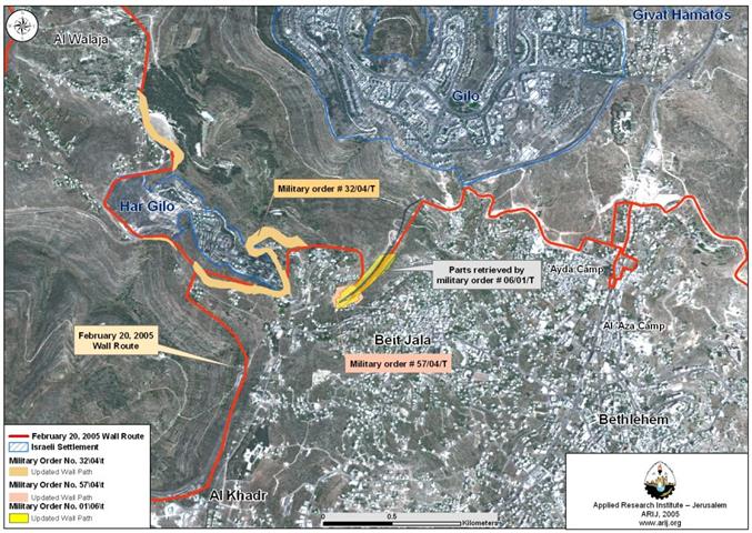 Israel remodels wall sections in Beit Jala City