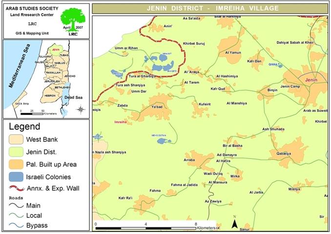 Enforcing Israeli Control over the Lands of Khirbet Imreiha
