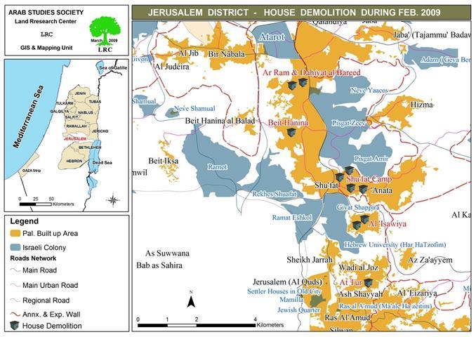 The Demolition of Palestinian Homes in Jerusalem Continued Unabated in February 2009