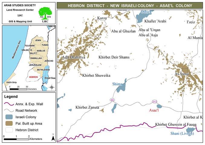 Asae’l Outpost colonists drive Abu ‘Awad Family out of their caves and lands in southern As Samu’
