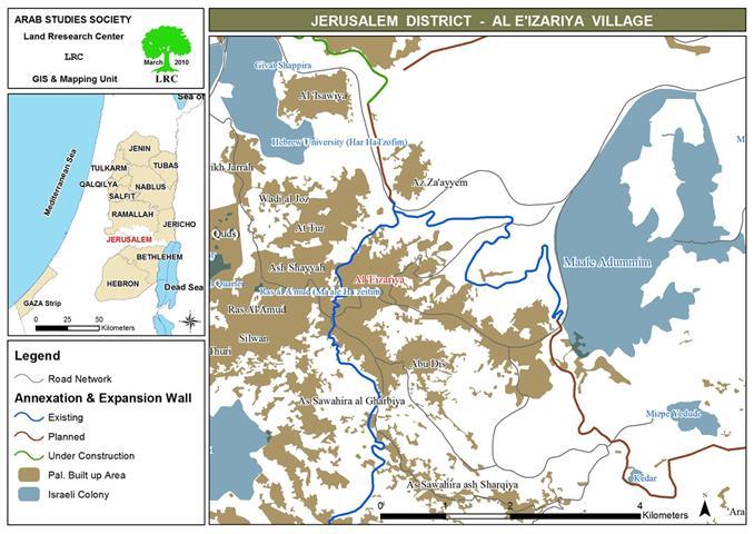 حي إسكان ضاحية العيزرية مهدد بفقدان حق الإقامة