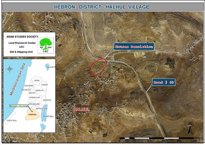 أوامر هدم منازل فلسطينية في  بلدة حلحول