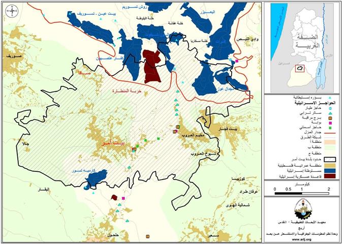 الانتهاكات الإسرائيلية للبيئة الفلسطينية في بلدة بيت أمر
