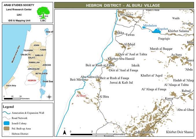 إخطارات بهدم 12 منزلاً ومنشأة في قرية البرج جنوب الخليل