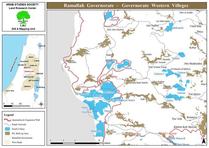 The Segregation Wall, the Israelis Confirm Land Confiscations in western village -Ramallah governorate