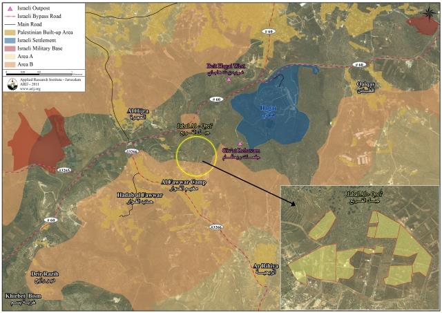 Military Orders for 20 Palestinian residents from Hebron Governorate to evacuate their lands under the pretext of being classified as “State Land”