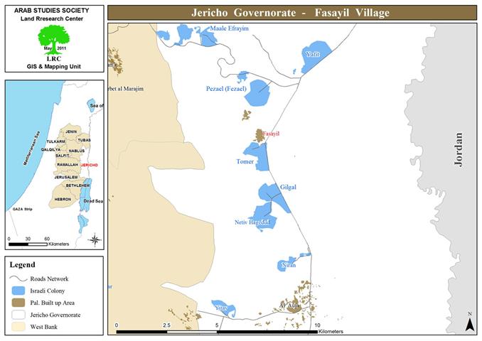 إخطار  5 عائلات بوقف البناء لمنشآتهم قرية فصايل الفوقا – محافظة أريحا