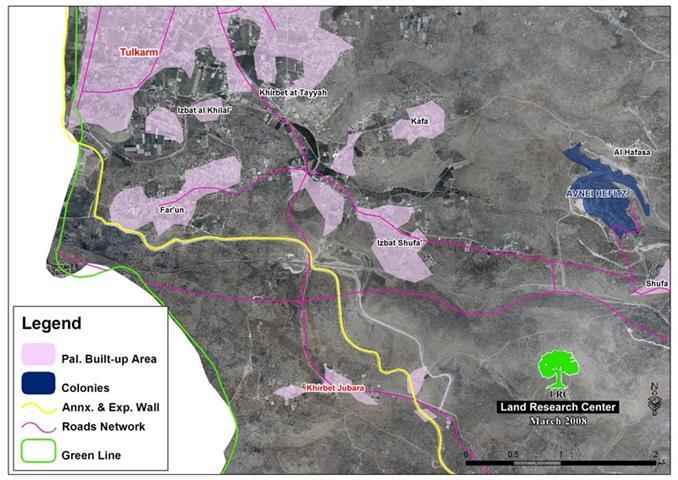 The Israeli Occupation Initiate Construction of the Segregation Wall around Jubara