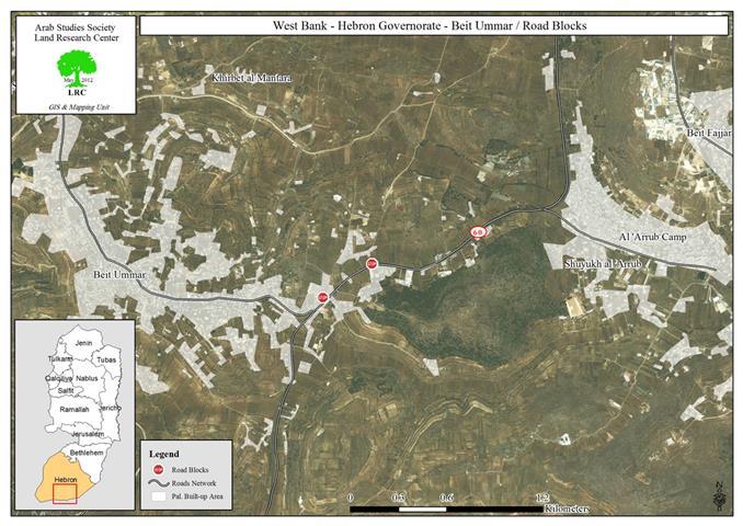 الاحتلال ينصب حواجز ويغلق مداخل في بلدة بيت أمر