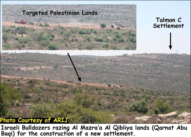 Israeli settlers prepare to establish an Outpost in Al Mazra’a Al Qibiliya village