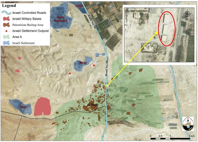 The Demolition of un-used commercial stores in Al ‘Auja village – Jericho Governorate