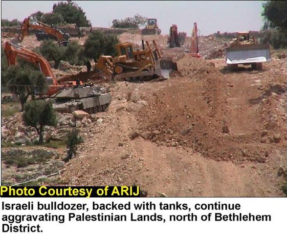An Israeli Fenced Military Road North Of Bethlehem District