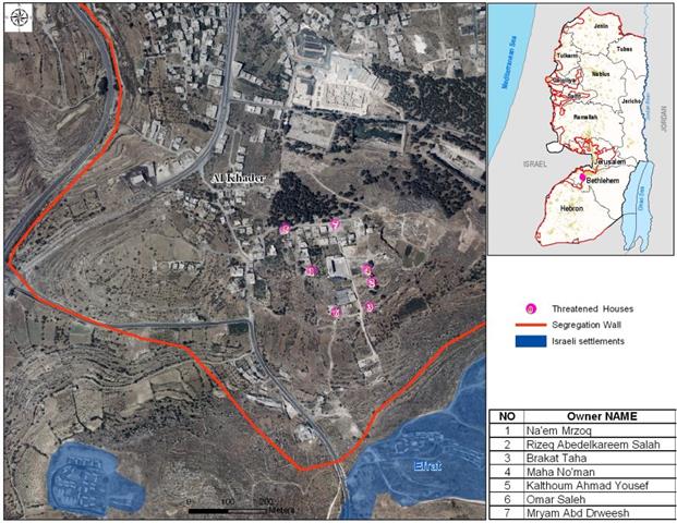 Threats of demolitions in Al Khader Village west of Bethlehem Governorate