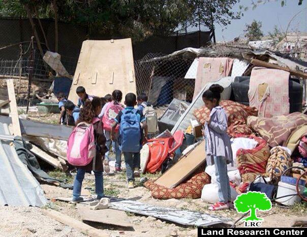 Israeli Occupation Forces demolish three residences in Al-Khan Al-Ahmar Bedouin communities