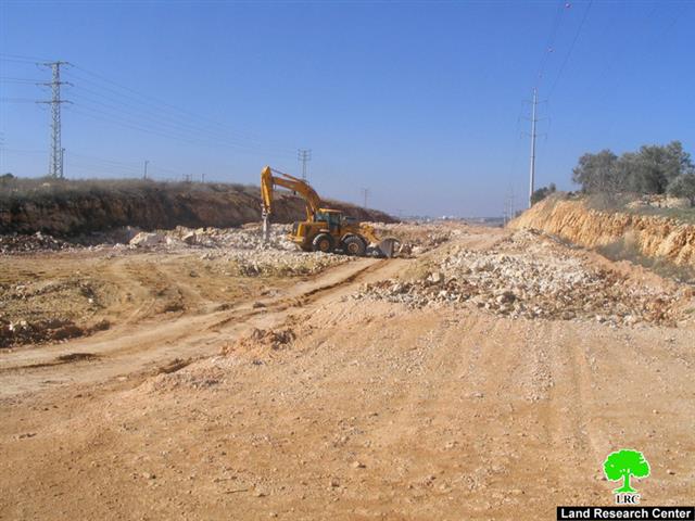 Israeli Occupation Authorities commence the construction of a new section of Bypass Road Number 5