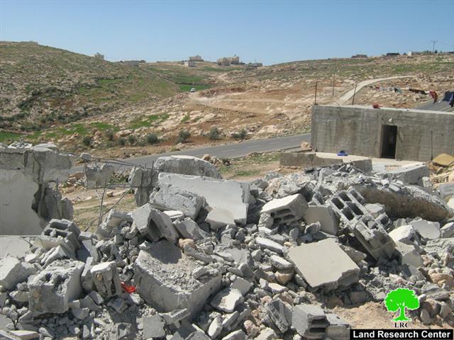 The demolition of a Palestinian House in Ad Deirat Village south of Yatta town