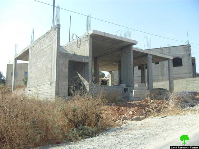 Stop Work Orders Issued by Israeli Occupation Authorities against Palestinian Structures in Yatma Village