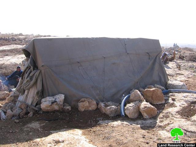 هدم خيام وتدمير آبار مياه لعائلة الجبور في سوسيا جنوب يطا