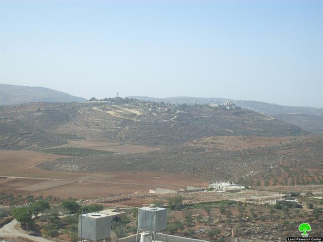 An Israeli Military Order to Remove Electrical Pylons in Jaloud Village -Nablus Governorate