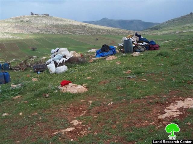 الاحتلال  الإسرائيلي يهدم مسكن وحظيرة في خربة الطويل – محافظة نابلس