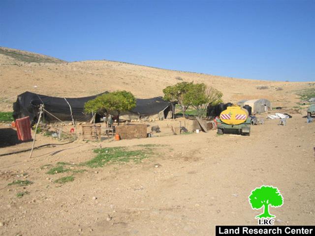 هدم عدداً من البركسات و الخيام السكنية في خربة طانا/ محافظة نابلس