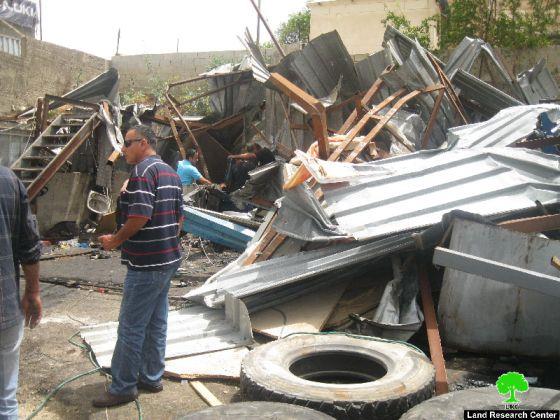 Demolishing Workshops in Hizma