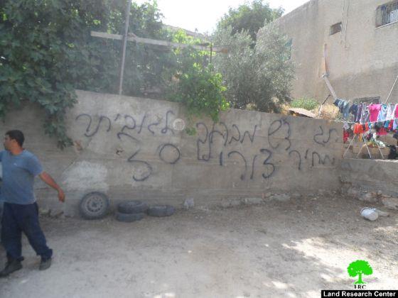 Writing Offensive Slogans and Attacking 3 Palestinian Vehicles