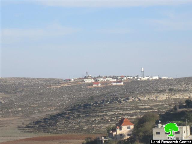 The Israeli occupation notifies land in Qusra with takeover