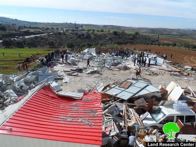 The occupation demolished a commercial structure in Hebron