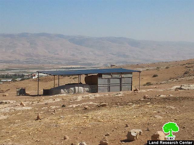 Stop-work orders on structures in Khirbet Ainon-Tubas governorate