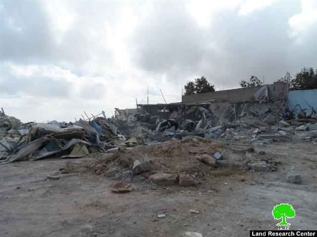 In the context of violations of Palestinian land and houses, The demolition of al-Rayyan farm and factory for dairy products in Hebron