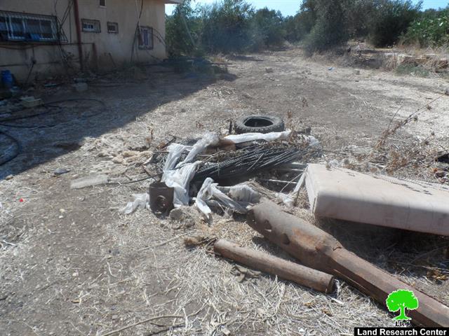 Stop work orders on water cisterns and agricultural room in Jenin