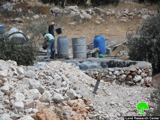 Demolition orders on 3 cisterns implemented within a land reclamation project carried out by Land Research Center in Hebron