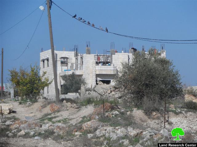 Stop-work orders on the Palestinian villages of al-Funduq and Jinsafut