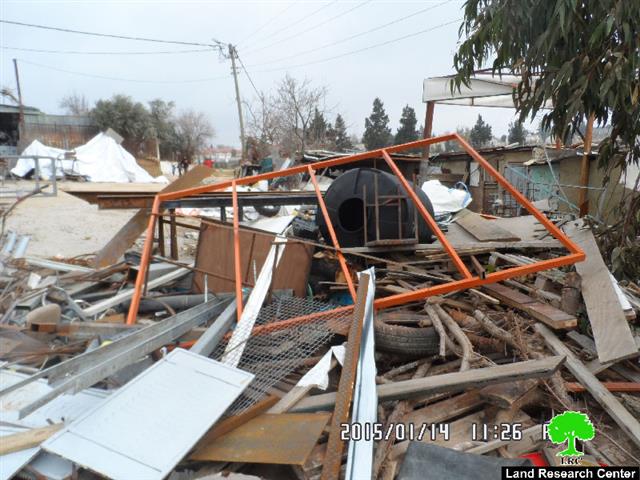 The Israeli occupation demolish a smithy in al-Bireh city