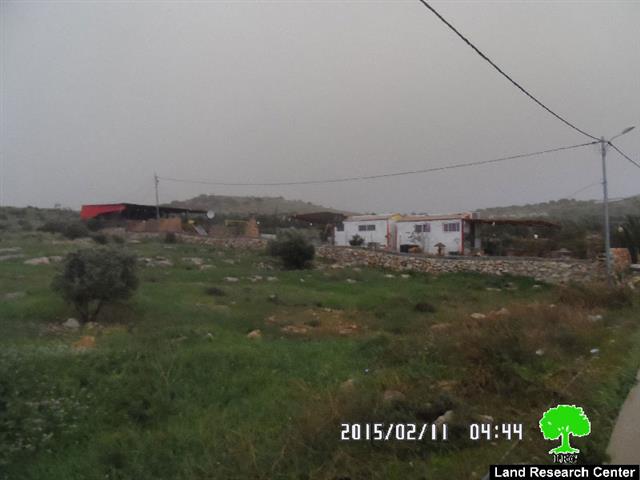 إخطار بوقف البناء في قرية شوفة / محافظة طولكرم